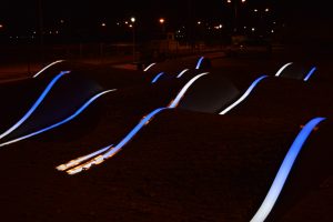 Blue white vertical long wave