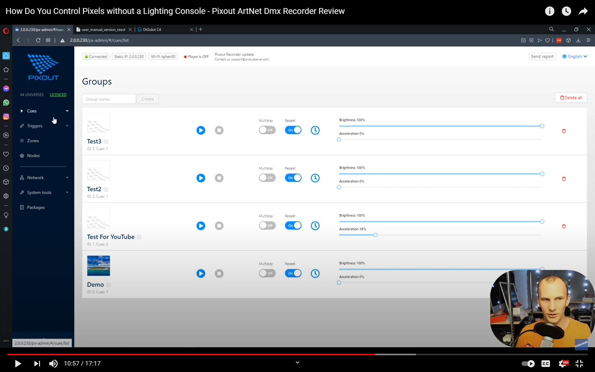 Replacing a lighting console with the Pixout Recorder: video walkthrough