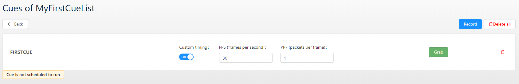 Custom FPS settings