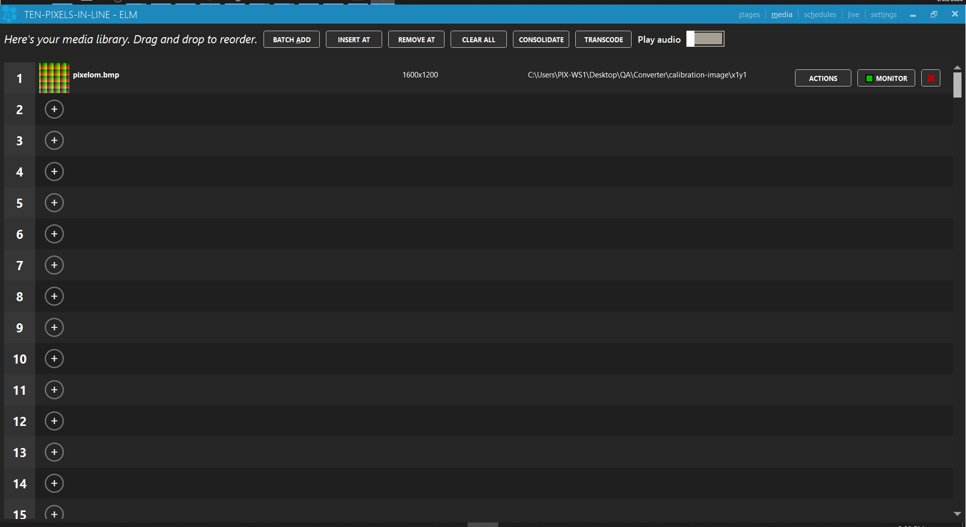 ELM with calibration image