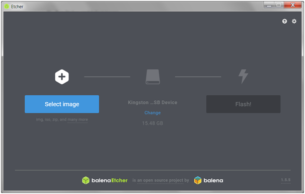 Balena Etcher tool