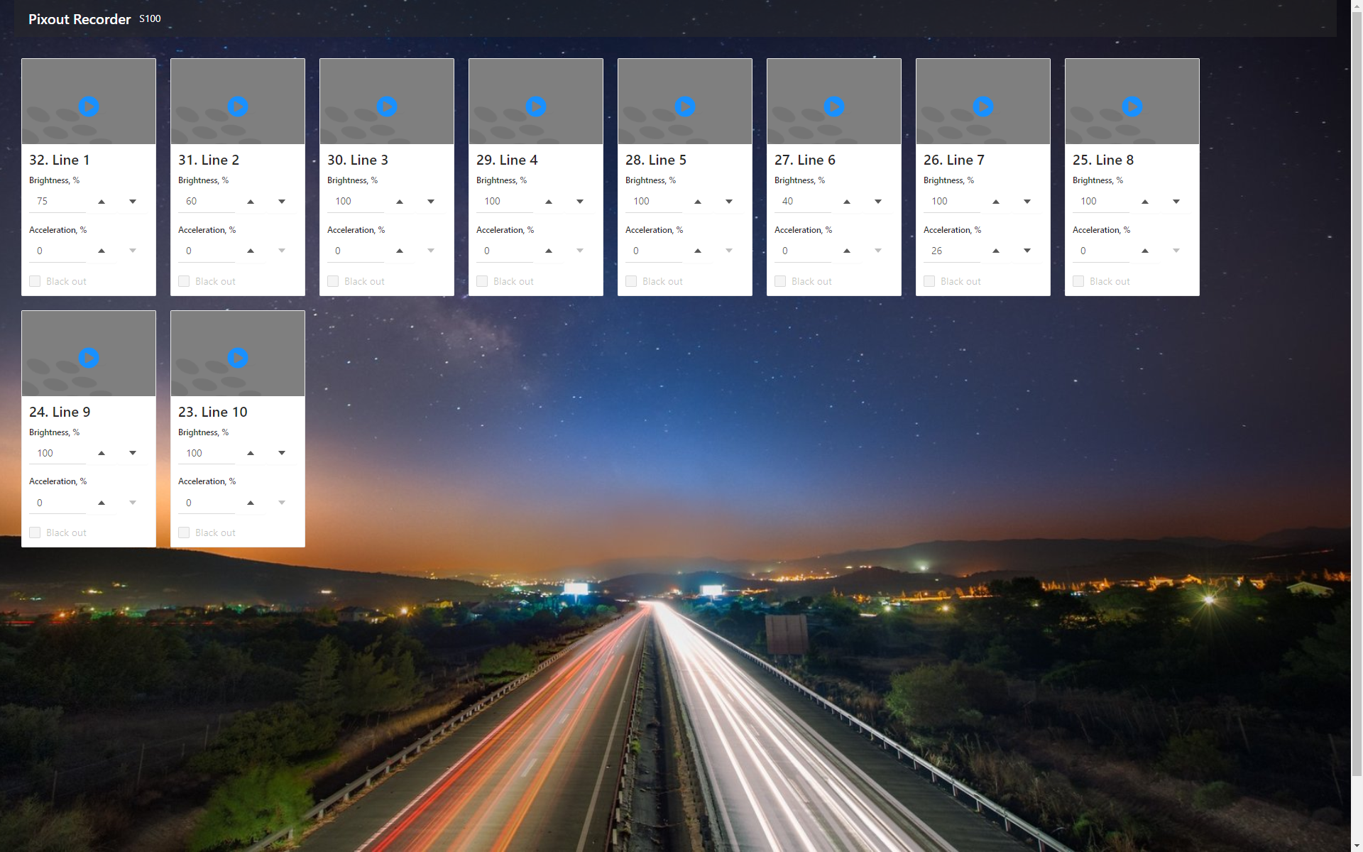 User Control Panel interface